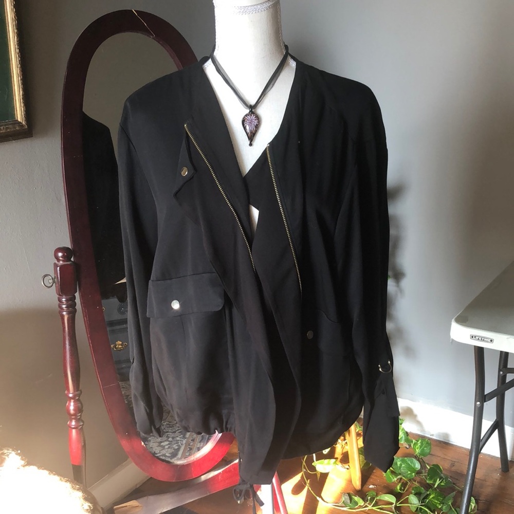 SOLD Jacket   Utility jacket  outerwear   Black Jacket  Apt 9 Size XL